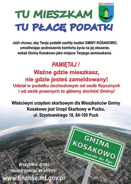 Zamieszczony na stronie gminy w Aktualnościach baner pozwala z