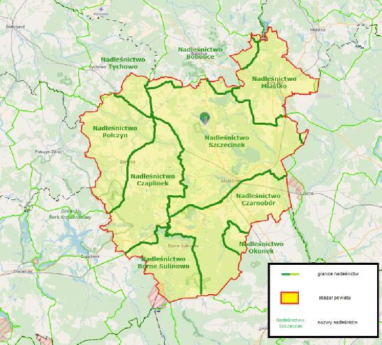5.9.2. Lasy Z danych Głównego Urzędu Statystycznego wynika, iż powierzchnia lasów na terenie Powiatu Szczecineckiego wynosi 79 984,34 ha, co daje lesistość na poziomie 45,3%.