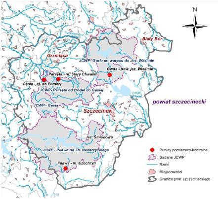 Rozmieszczenie punktów poboru w latach 2014 2015 przedstawiono poniżej. Rysunek 16.