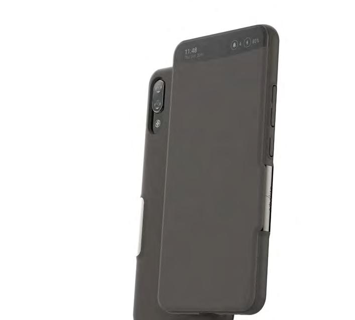 Etui zapewnia optymalny poziom ochrony telefonu przy zachowaniu estetycznego wyglądu. Jest to możliwe dzięki przezroczystej, twardej tylnej pokrywie.