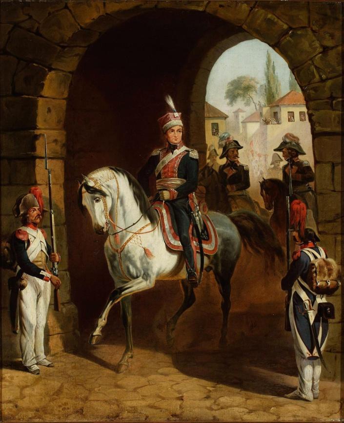 Zadanie 17. Obraz przedstawia wjazd gen. J.H. Dąbrowskiego do Rzymu na czele Legionów.