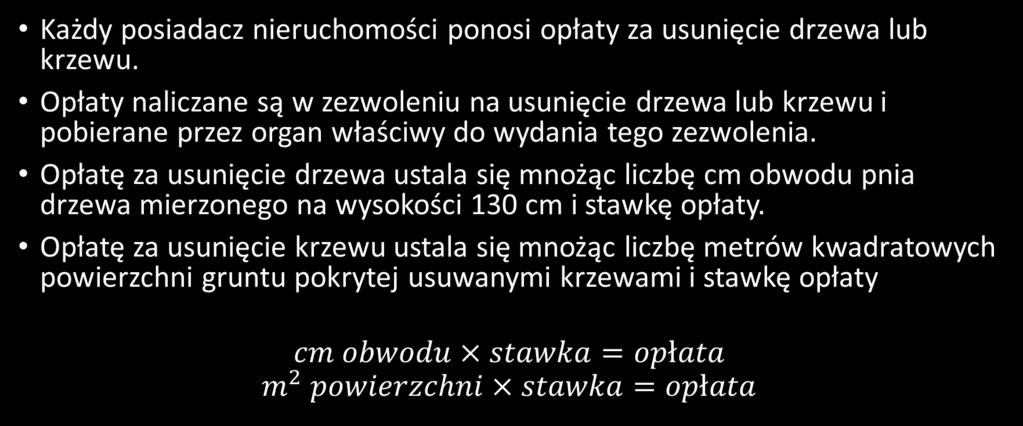 Jak nalicza się