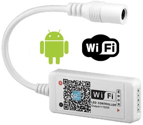Sterownik mini bezprzewodowy MEiSSA Wi Fi oraz Bluetooth do taśm RGB oraz RGBW/RGBWW + aplikacja Magic Home / Led Magic Blue na systemy Android & ios (model RGBW WiFi 12V C/RGBW/12/4A, RGBW Bluetooth