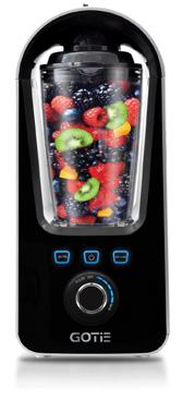 GBV-800 15 PODCIŚNIENIOWY BLENDER KIELICHOWY moc: 800W BPA free - elementy pozbawione szkodliwego bisfenolu A sterowanie mikroprocesorowe funkcja miksowania w próżni lub tradycyjnie kielich z