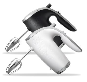 GHM-350 21 MIKSER 350W 5 poziomów prędkości dwa komplety mieszadeł uchwyt na końcówki miksujące niska waga ergonomiczny uchwyt dostępny w dwóch kolorach EAN