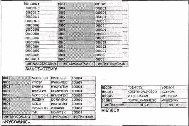 Rys.2.2. Wydobywanie informacji z tradycyjnej bazy danych oraz z systemu relacyjnej bazy danych Do dzisiaj istnieją tzw. tradycyjne bazy danych.