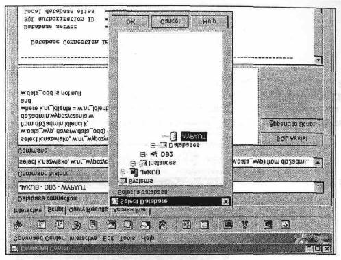 Rys.12.3. Teraz gdy jesteśmy podłączeni do bazy WYPAUT, możemy wydawać inne polecenia lub zapytania SQL w oknie Command.