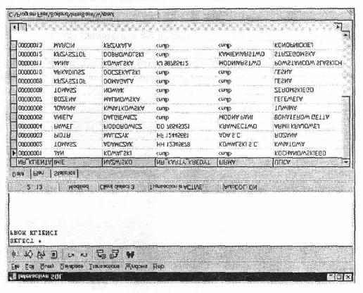 Wywołuje sieje z poziomu aplikacji IBConsole z menu Tools lnteractive SQL Wykonywanie wprowadzonych poleceń SQL dokonuje się przez naciśnięcie kombinacji klawiszy Ctrl+E