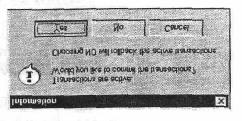 Rys.13.6. Wszystkie polecenia SQL zawarte w tych ćwiczeniach wymagają, aby ich działanie było zatwierdzane (przycisk Yes w okienku na rysunku 13.6).