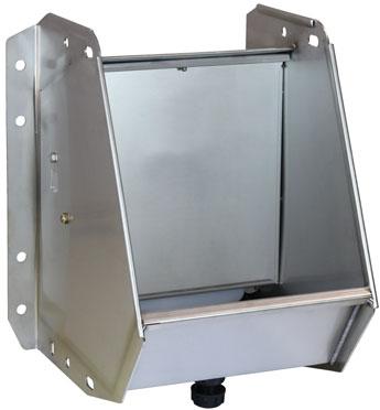 Poidła Strona 5 03605 Dwupływakowe poidło korytowe model 620 03606 ze stali szlachetnej, z zaworem pływakowym dla 50 l/min.