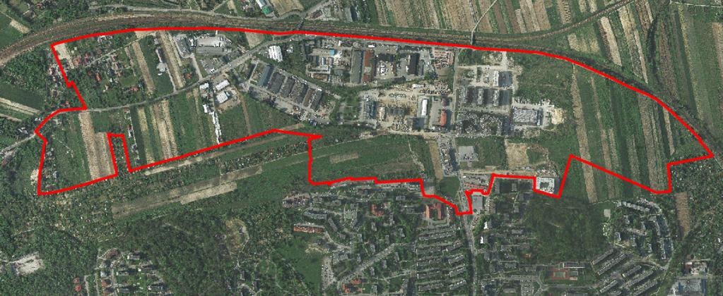 zagospodarowania przestrzennego Dla wybranych obszarów przyrodniczych miasta Krakowa (obszar nr 207). 2. Stan zainwestowania Obszar objęty analizą jest częściowo zainwestowany.
