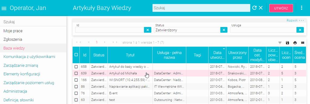 Powiadomienie takie zostanie wysłane na adres e-mail użytkownika, który zaznaczył tego typu pinezką wtedy, gdy zaznaczony rekord się zmieni, na przykład zgłoszenie zostanie zamknięte, zmieniona
