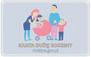 WZÓR KARTY DUŻEJ RODZINY Karta tradycyjna Wzór nr 66 do 29 Karta elektroniczna Objaśnienia: 1) Karta zawiera imię oraz nazwisko członka rodziny wielodzietnej, numer PESEL członka rodziny