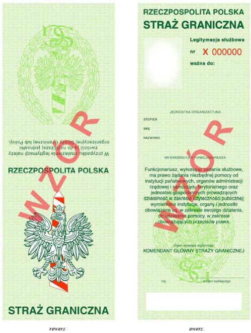 CZĘŚĆ WEWNĘTRZNA LEGITYMACJI Wzór nr 3 (2) do 16