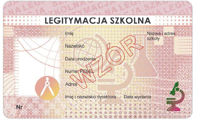 Wzór nr 17a do 17, 27 WZÓR E-LEGITYMACJI SZKOLNEJ DLA NIEPEŁNOSPRAWNYCH