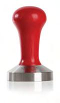 Caramel DVISFCAR 488462 Podwójne espresso NOWOŚĆ Tamper Motta Hand Wysokiej jakości tamper z czerwonym uchwytem, wykonany ze stali nierdzewnej, klasa 18/10. Wyprodukowany przez Motta we Włoszech.