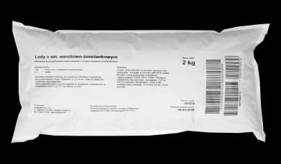 czekoladowym ( 10 kg, 5 saszetek po 2 kg ) LODY ŚWIDERKI CZEKOLADOWE Mieszanka do przygotowania lodów