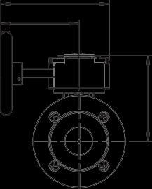 Kołnierzowy zawór kulowy / Flanged ductile iron ball valve Serie B2.1 Napędy i akcesoria / Actuators and accessories U L G W KCAT Zestaw napędu łańcuchowego Chain driver kit B2.