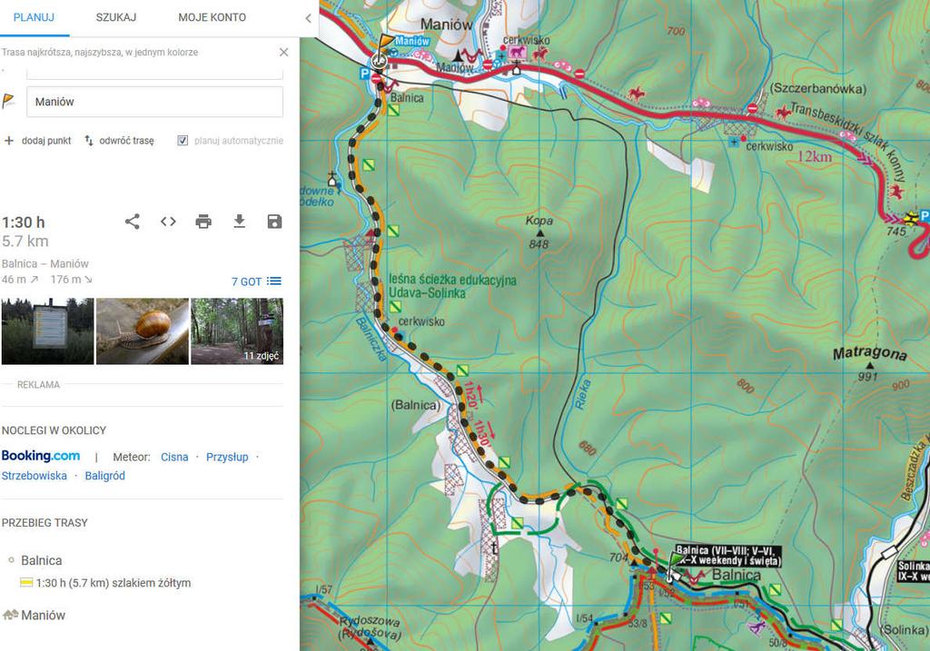 Trasa 6B ( 5,7 km, 01:30, + 46m),