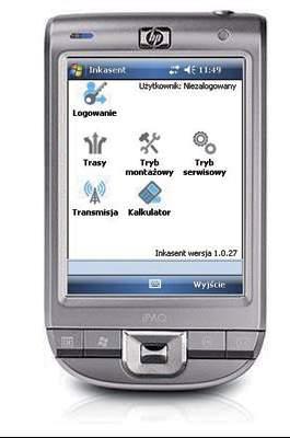 POMIAR WODY SMART TERMINAL INKASENCKI ODCZYT DANYCH PDA komputer kieszonkowy HP ipaq 114, lekki z dużym 3,5-calowym kolorowym ekranem dotykowym, wyposażony w baterie wielokrotnego ładowania oraz