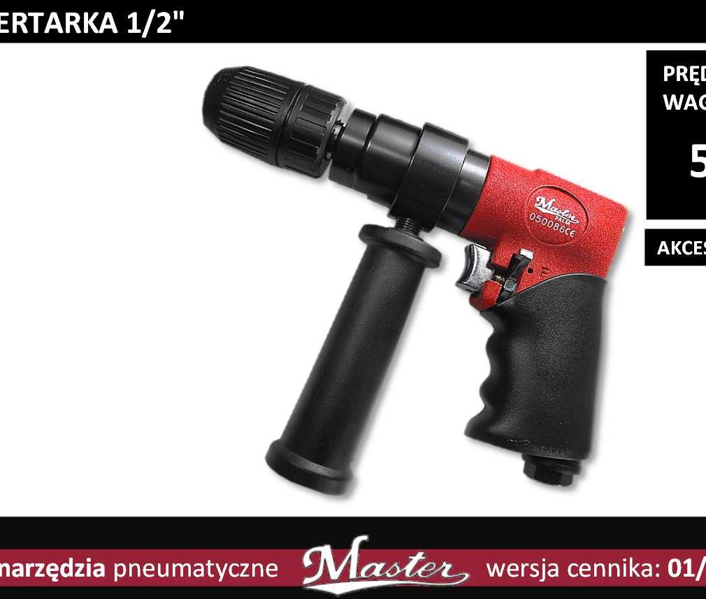 -0,8 kg Głośność - 83 db(a) 21580KE WIERTARKA 1/2" Rodzaj: dwukierunkowa Typ uchwytu: szybkomocujący