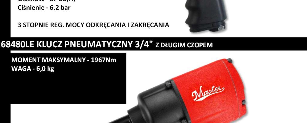 MOMENT MAKSYMALNY - 1500Nm AKCESOIA: WAGA -2,7 kg 1.210,- PLN NETTO 1.488,30 PLN BRUTTO 3 STOPNIE REG.