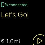 connected (połączono), a zegarek zacznie wibrować, oznacza to, że funkcja GPS została uruchomiona. 4.