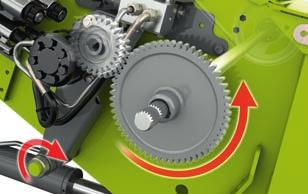 Hydrauliczna rewersja. Bezproblemowe usuwanie zapchań. System hydrauliczny umożliwia łagodną rewersję z wysokim momentem obrotowym.