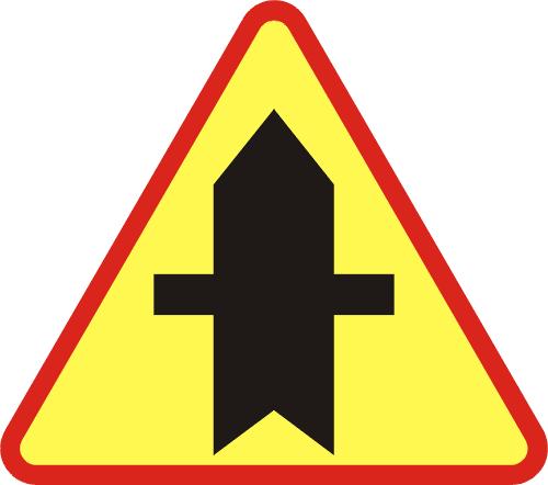 15. Znak ten oznacza że: a. mam pierwszeństwo przed nadjeżdżającymi z lewej i z prawej b.