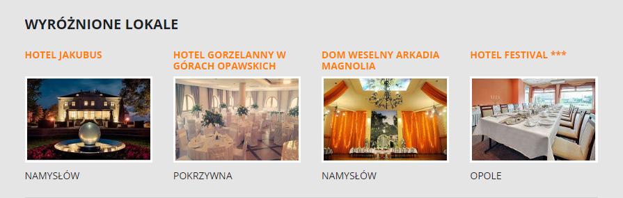 DODATKOWE FORMY PROMOWANIA W LISTACH WOJEWÓDZKICH I MIEJSKICH Cena wyróżnienia: 120 zł netto/miesiąc Promowanie wizytówki nad listami w module Wyróżnione lokale Wizytówka poprzedza