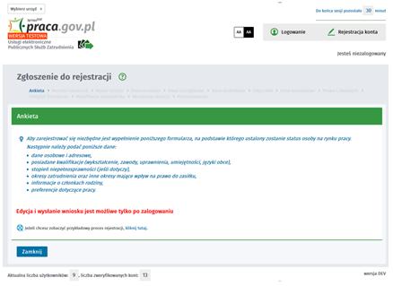 Po wybraniu opcji Zmiana danych