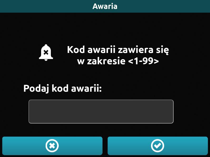 5.1 Awaria Rysunek 32: Okno włączenia awarii w pojeździe Rysunek 33: Okno