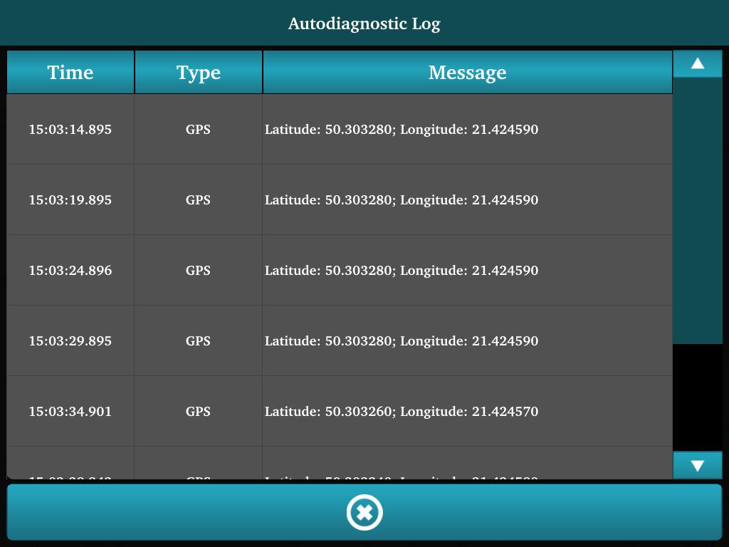 Okno odpowiadające za przeprowadzenie automatycznego testu poszczególnych modułów: systemu reklamowego (Reklama), GPS, systemu bramek liczących (IRMA), systemu informacji liniowej (SIL), systemu