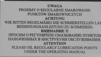 G Prosimy o regularne smarowanie Rysunek 1 Znaki bezpieczeństwa VIKING XL(6,0; 8,0) 1.