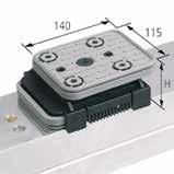 Systemy do stołów z konsolami Bloki podciśnieniowe VC-K2 (do 2-obwodowych systemów) mm, 75 mm i mm Blok podciśnieniowy VCBL-K2 140x115 Blok podciśnieniowy VCBL-K2 140x115x Blok mocujący z tworzywa