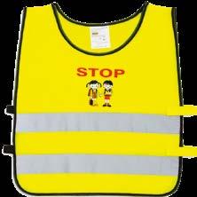 KAMIZELKI DLA DZIECI gotowy nadruk ludzika STOP,