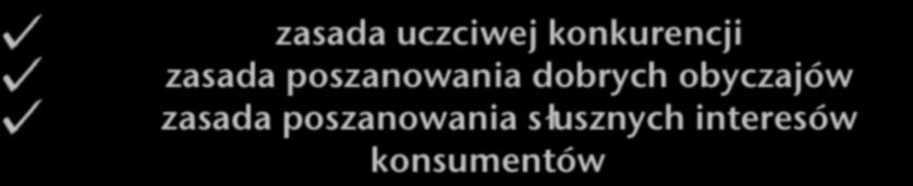 Zasady ogólne art 17 zasada uczciwej konkurencji zasada poszanowania