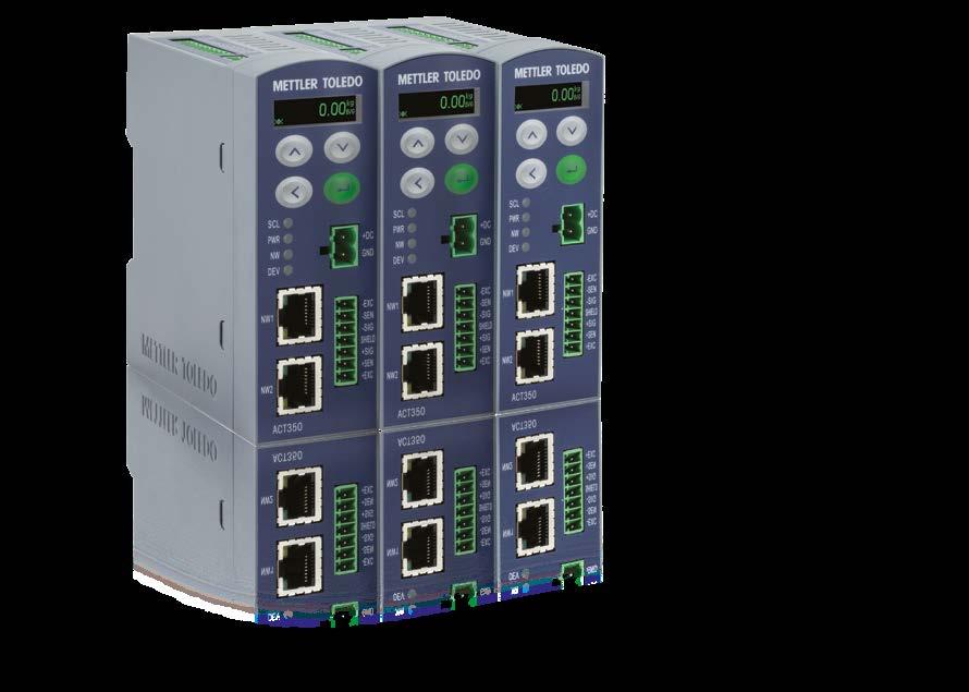 Zalegalizowana dokładność wynosząca 6000e OIML oraz 5000d NTEP Podwójny port łączności PLC eliminujący potrzebę stosowania przełącznika Ethernet Standard Media Redundancy Protocol (MRP) do magistrali