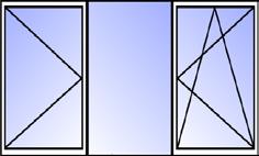 Okno rozwierne + FIX w ramie + rozwierno-uchylne Szkło: 4/16A/4TPS WYS. SZER.