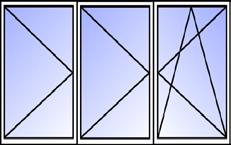 Okno rozwierne + rozwierne +rozwierno-uchylne Szkło: 4/16A/4TPS WYS. SZER.