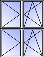 Okno czteroskrzydłowe Szkło: 4/16A/4TPS WYS. SZER.