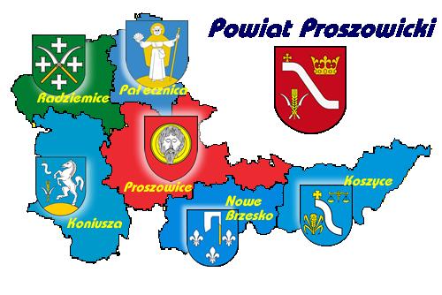 ROZDZIAŁ 1 1 OGÓLNA CHARAKTERYSTYKA POWIATU Powiat proszowicki tworzy 6 gmin: miejskowiejska Proszowice i Nowe Brzesko, 4 gminy wiejskie: Koszyce, Koniusza, Pałecznica i Radziemice.