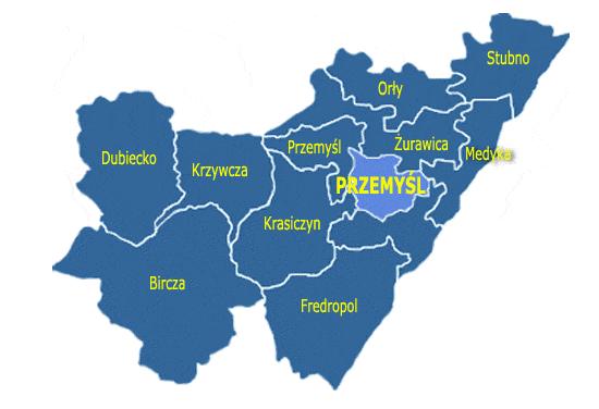 przemyskim w województwie podkarpackim. Mapa 1.
