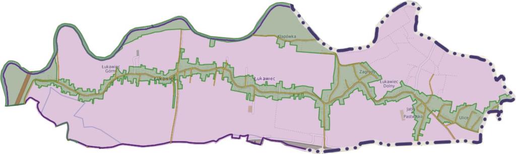Obszar 1: na terenie miejscowości Łukawiec Miejscowość ŁUKAWIEC: Wieś położona 14 km od centrum Rzeszowa.