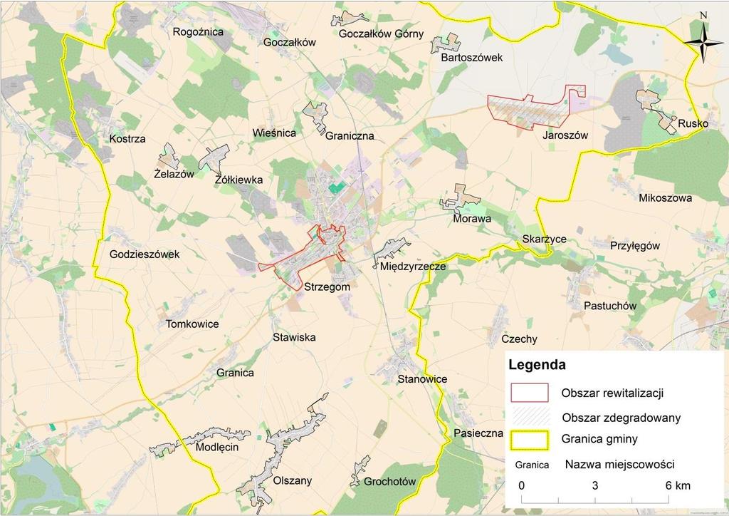 Załącznik nr 1 Mapy obszarów zdegradowanych i rewitalizacji
