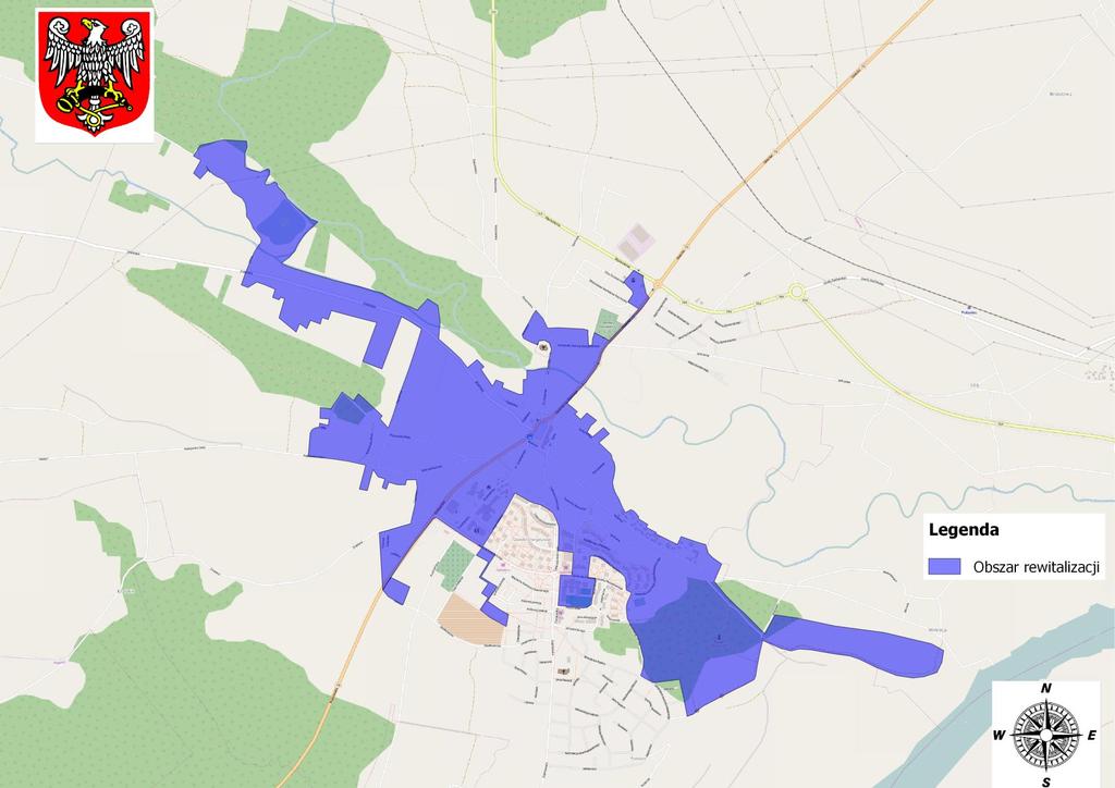 Mapa 3 Granice wyznaczonego obszaru rewitalizacji na terenie Gminy