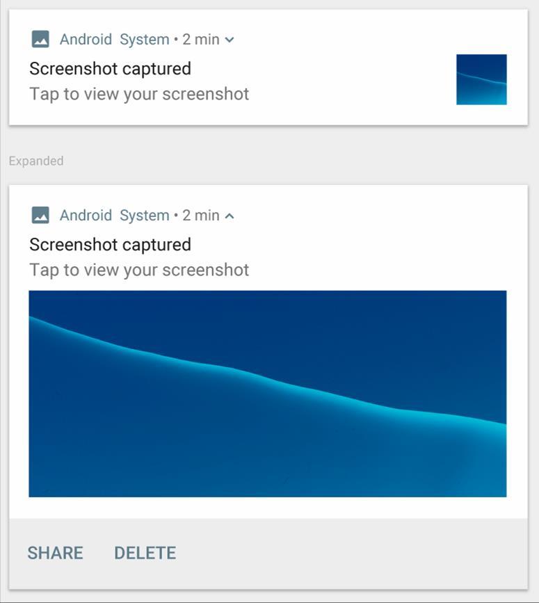Powiadomienia - style Big image Umożliwia dodanie dowolnego zdjęcia do powiadomienia. NotificationCompat.BigPictureStyle mnotifybuilder.setstyle(new NotificationCompat.