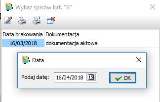 W raportach / statystyce w podformularzach Wykazów spisów zdawczo-odbiorczych na brakowanie lub przekazanie można dodatkowo (rys 55 i 56): Rys. 55 Rys.