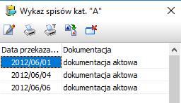 położeniem w magazynach przycisk <Topografia>; c) Wyeksportować spis kat. A do formatu CSV przycisk <Eksport spisu>. Uwaga!