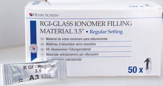 76 pln GLASJONOMER RGI FILLING MATERIAL POSTERIOR WATER MIX Cement glasjonomerowy dający kontrast na zdjęciach RTG, posiadający dużą